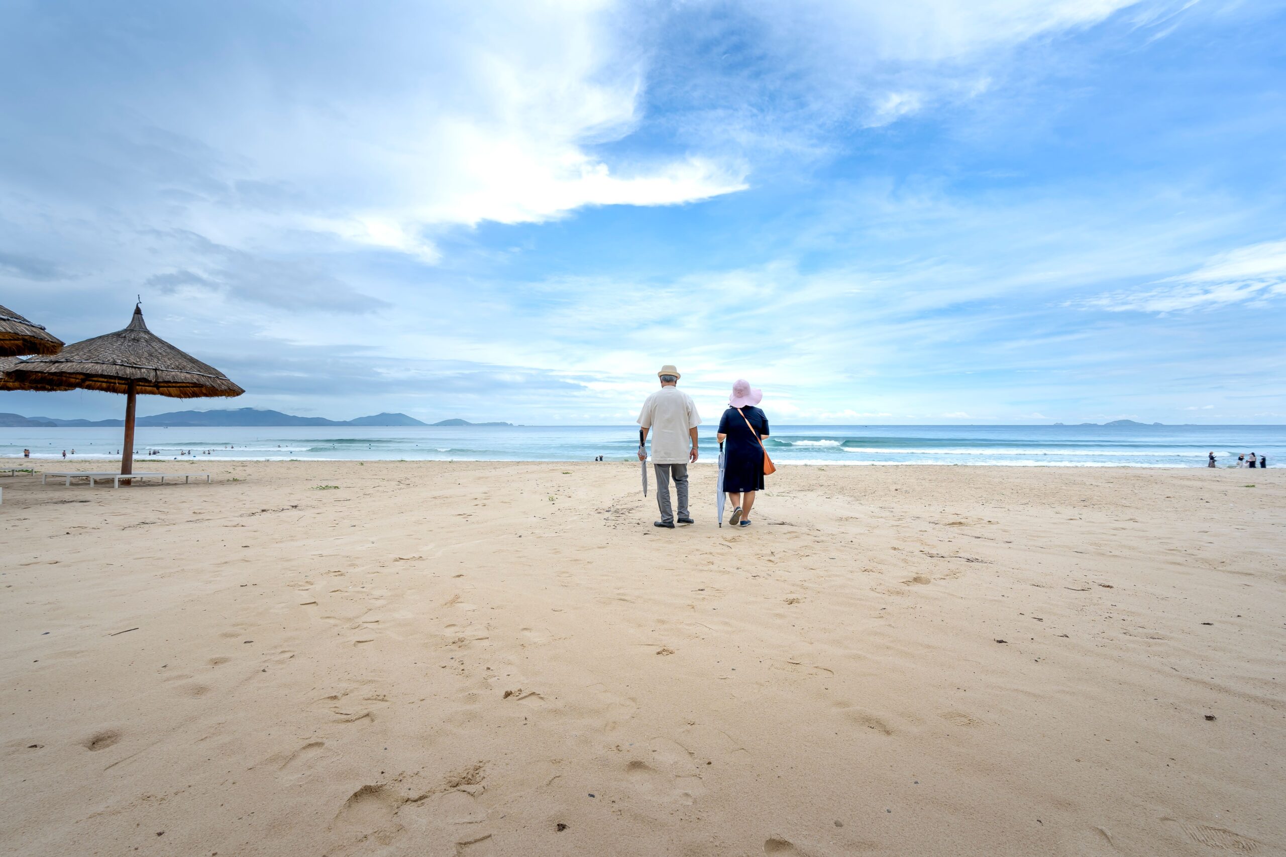 Retired couple enjoying life in Spain after relocating their pension and savings