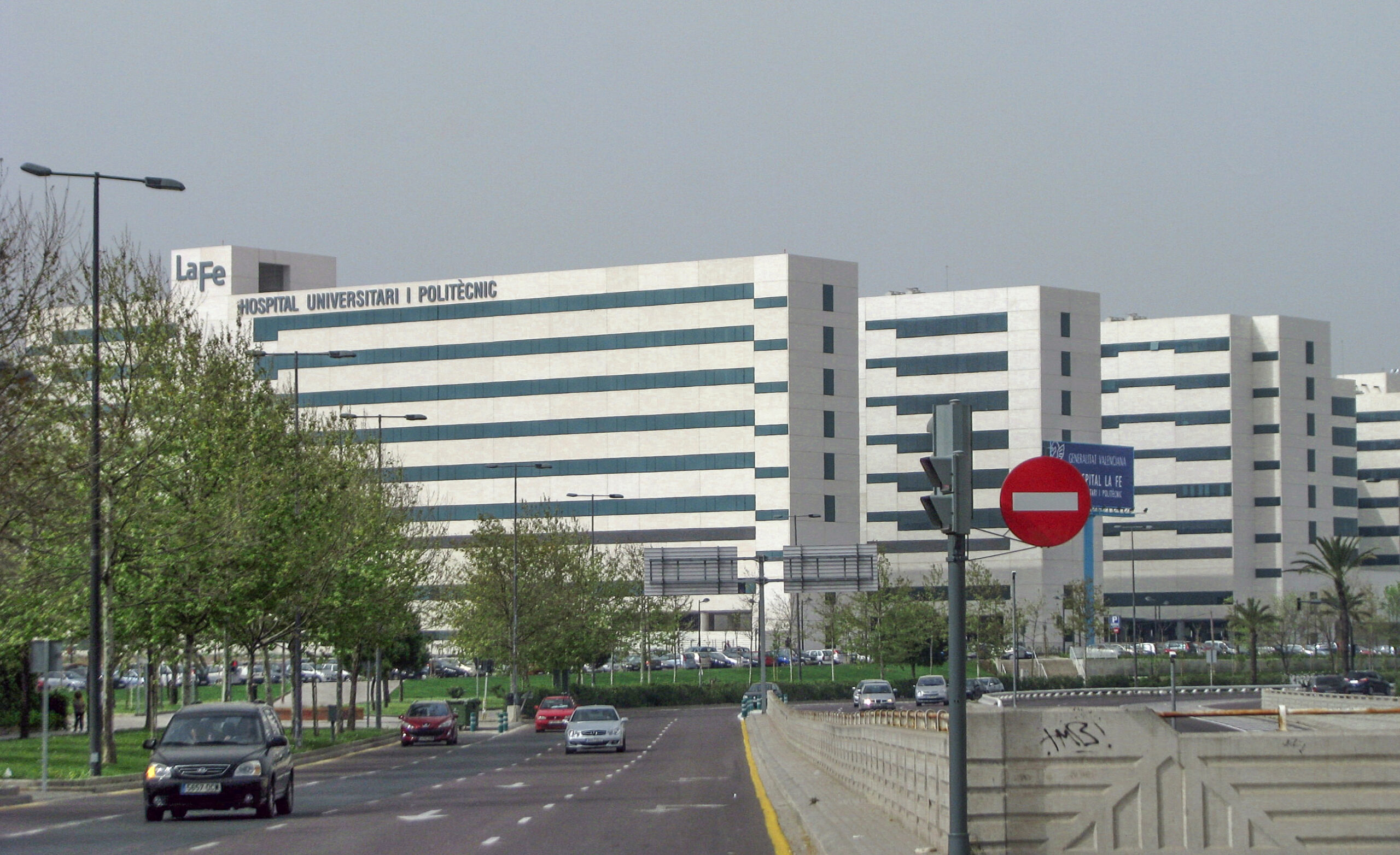 Spanish public hospital representing access to the Sistema Nacional de Salud