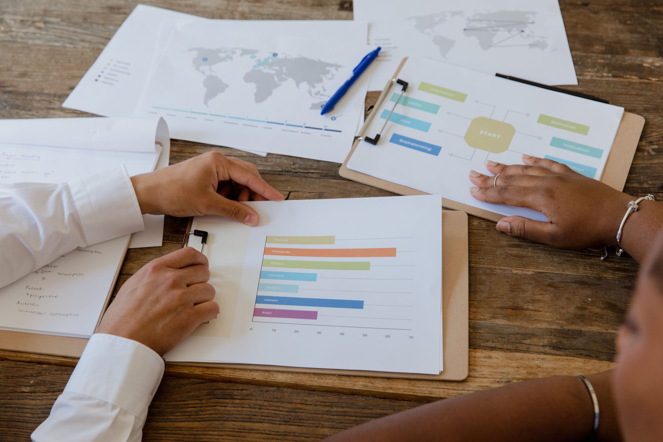 Startup founders preparing an ENISA business plan for Spain's Entrepreneur Visa